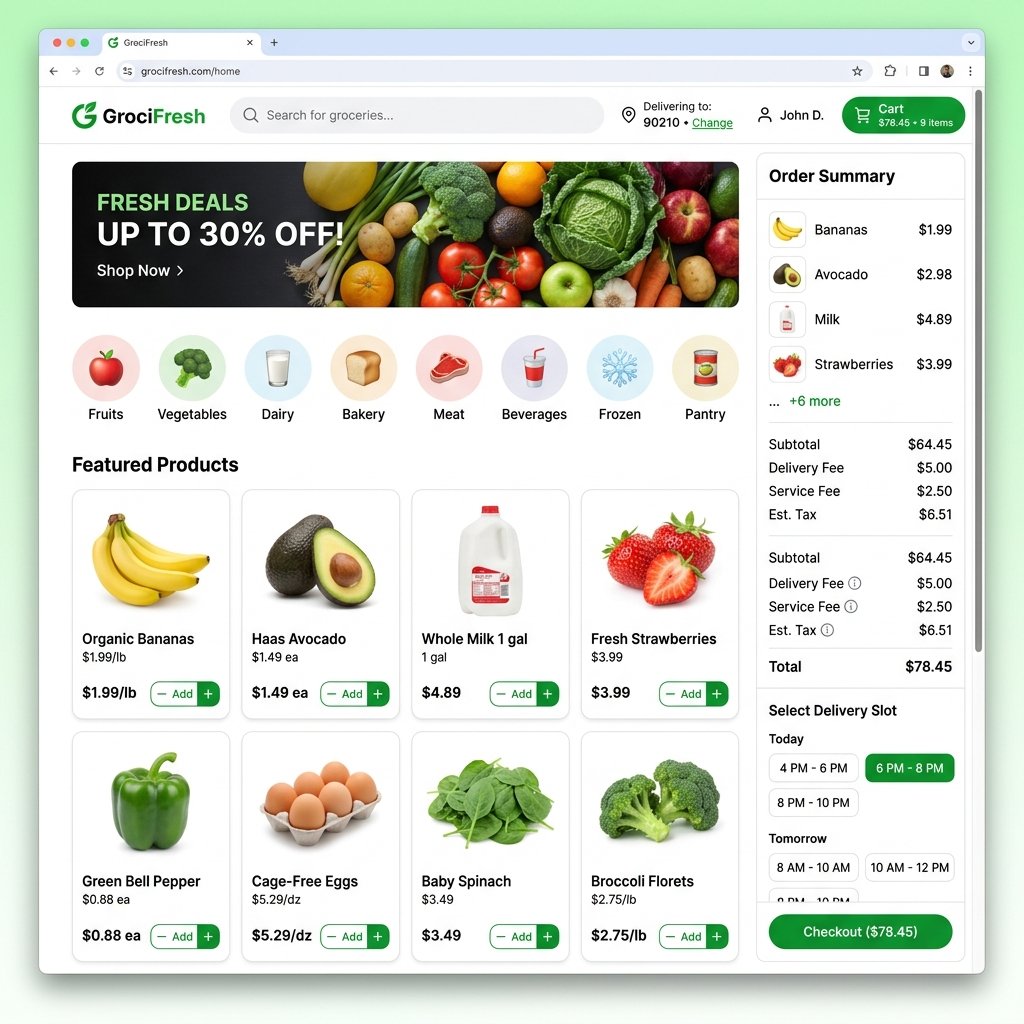 FreshCart - Grocery Delivery Store